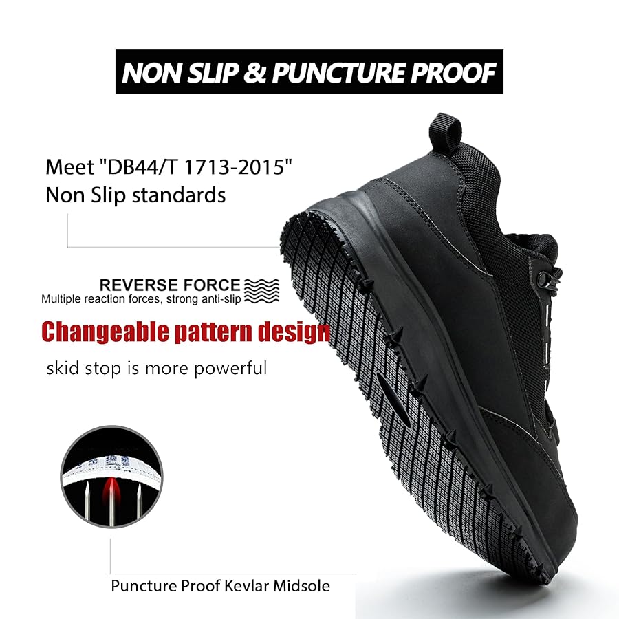 Amazon.com | ulogu Steel Toe Shoes Women Non Slip Waterproof
